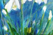 13-019 - Snowdrops and Aconites - Acrylic on W/C Paper - £25.00 - Mounted 25x20cm
