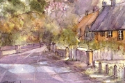 13-088 - Autumn on the Street - Watercolour on W/C Paper - £25.00 - 25x20cm - Mounted