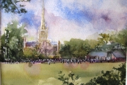 160-003 - Towards Norwich Cathedral - SOLD